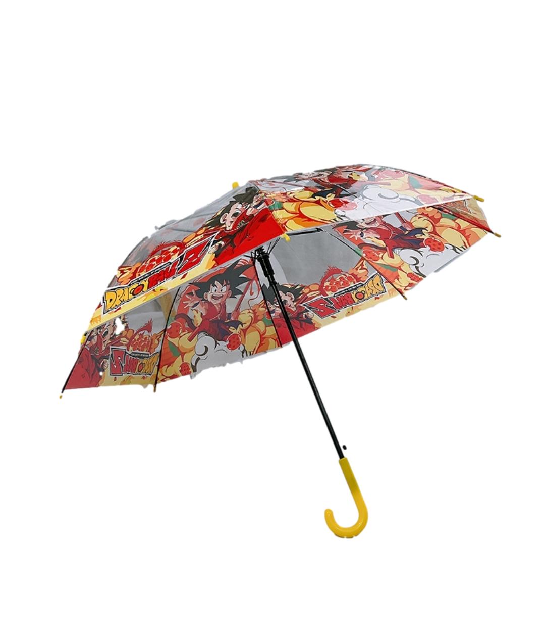 Dragon Ball Z Transparent Stick Safe Manual Open/Close 8 Fiberglass Rib 21" Umbrella.