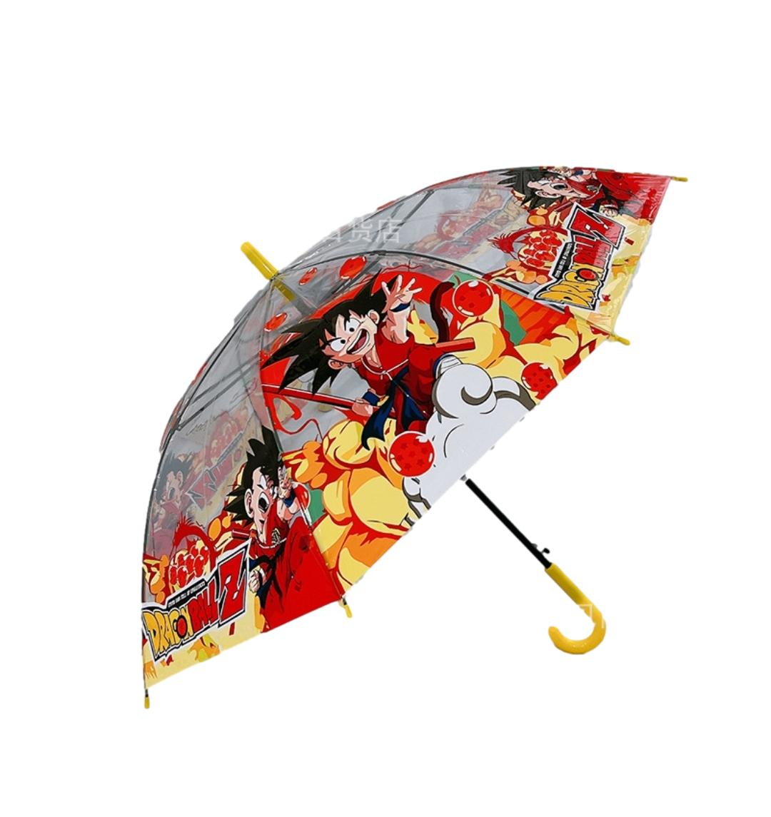 Dragon Ball Z Transparent Stick Safe Manual Open/Close 8 Fiberglass Rib 21" Umbrella.