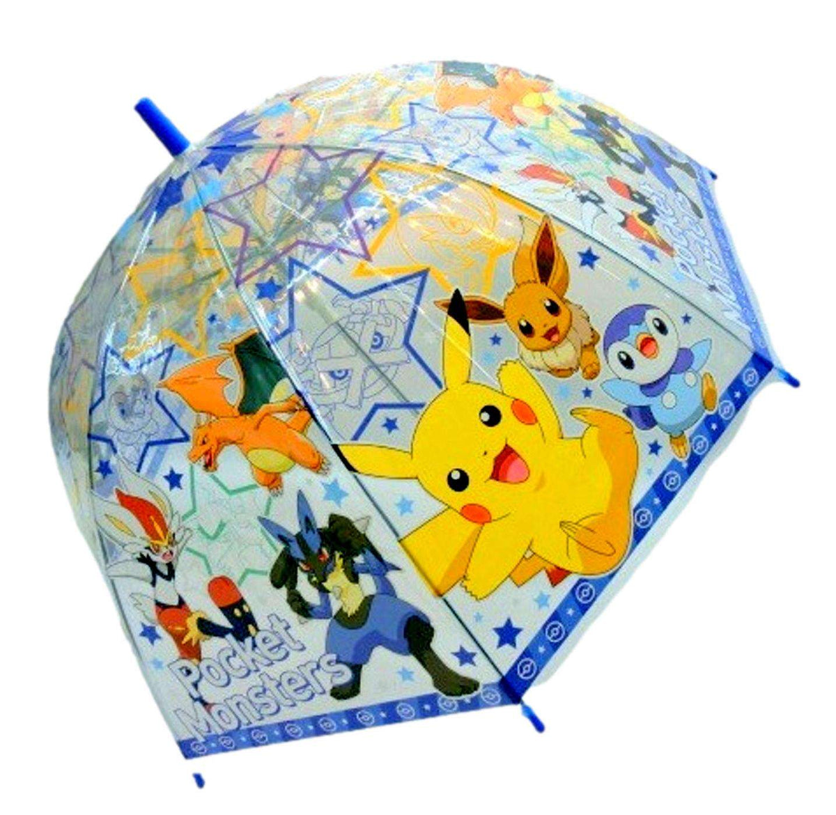 Pokemon Unisex Vinyl Auto Open Stick Umbrella. Dome Type Deep Tension Stylish and Cute. Christmas,New Year,Birthday Party, Best Gift.