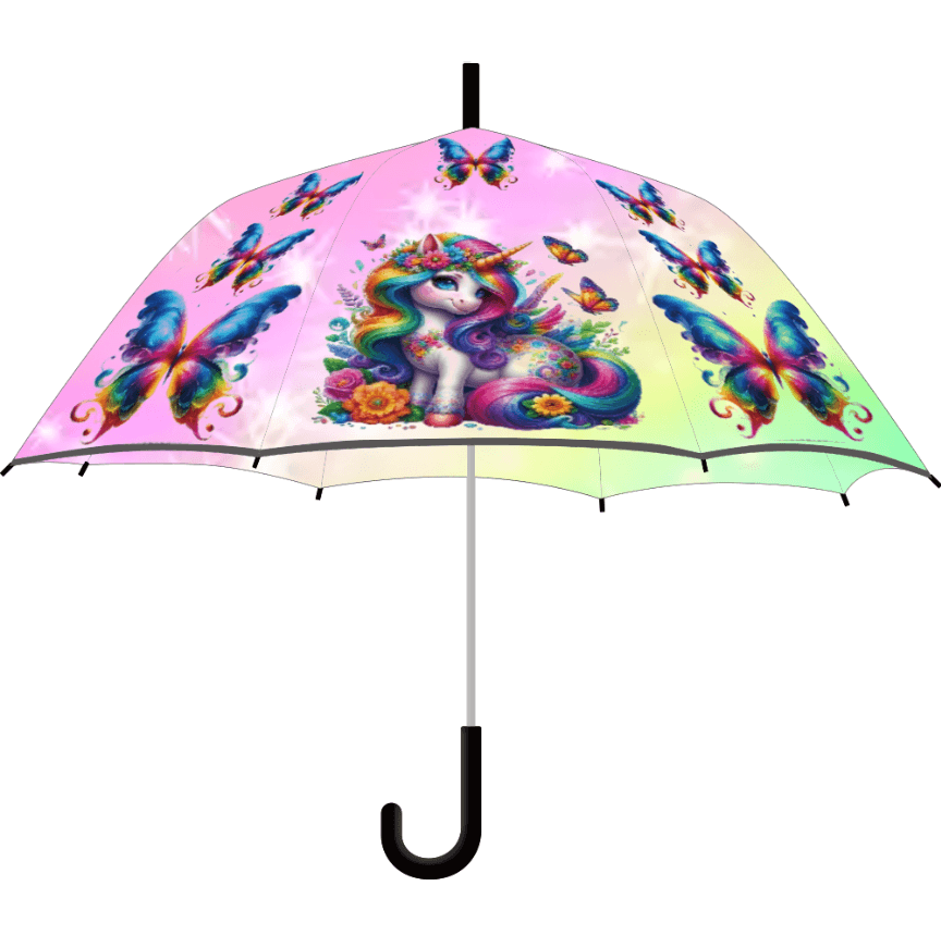 Unicorn Dome Shaped 8 Fiberglass Ribs 19" Stick Umbrella For Girls Best Birthday Party Christmas Gift (Copy) (Copy)