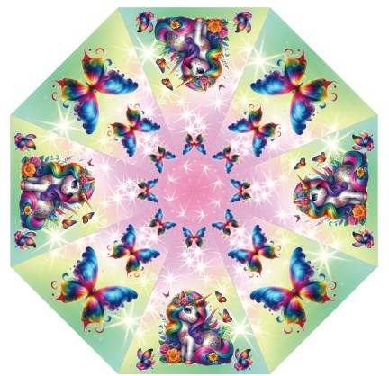 Unicorn Dome Shaped 8 Fiberglass Ribs 19" Stick Umbrella For Girls Best Birthday Party Christmas Gift (Copy) (Copy)