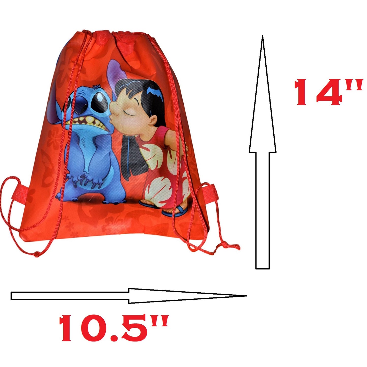 Disney Lilo & Stitch Non-Woven Gift Backpack 14" H. Both Side Print.Limited Edition. Rare.