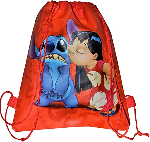 Disney Lilo & Stitch Non-Woven Gift Backpack 14" H. Both Side Print.Limited Edition. Rare.
