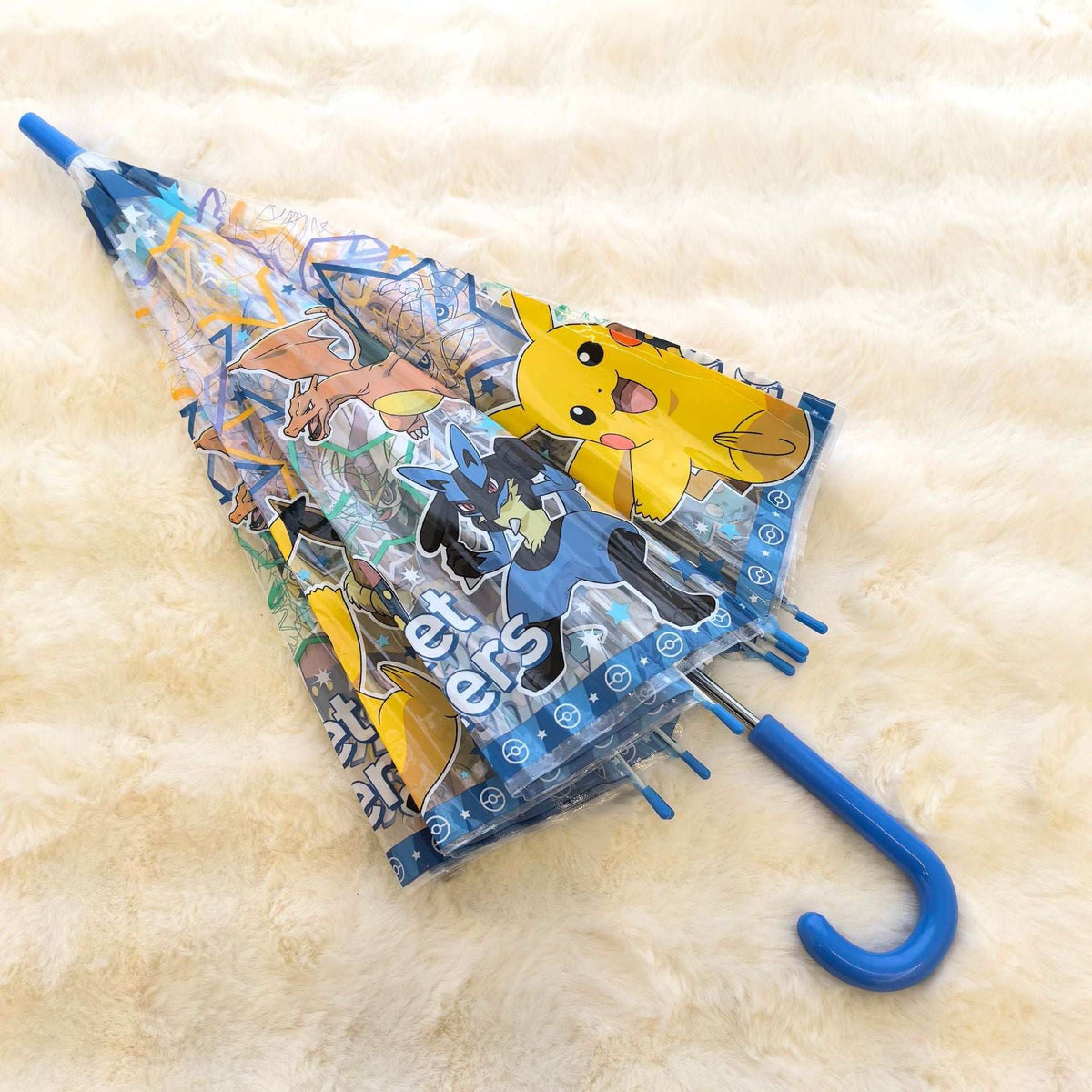 Pokemon Unisex Vinyl Auto Open Stick Umbrella. Dome Type Deep Tension Stylish and Cute. Christmas,New Year,Birthday Party, Best Gift.
