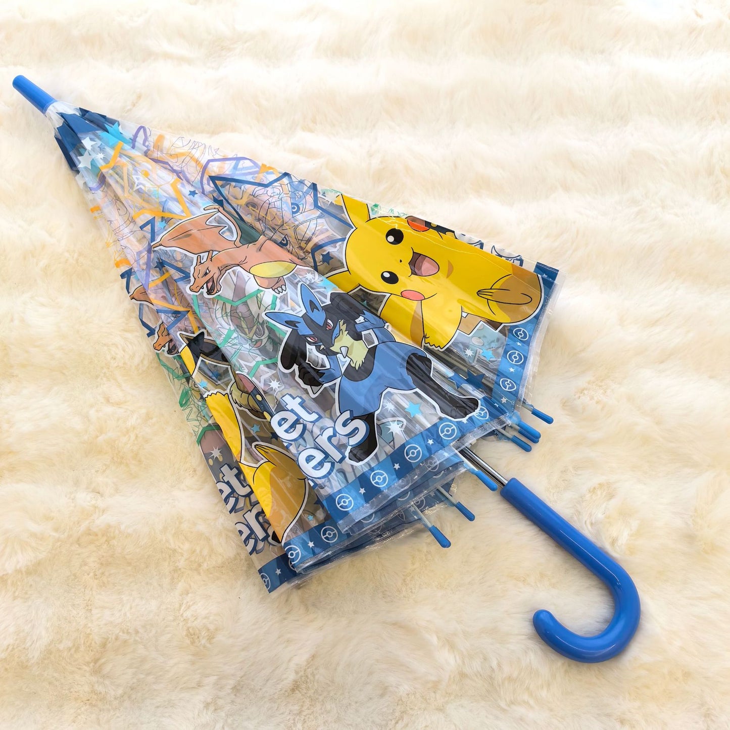 Pokemon Unisex Vinyl Jump Start Stick Umbrella. Dome Type Deep Tension Stylish and Cute. Christmas,New Year,Birthday Party, Best Gift.