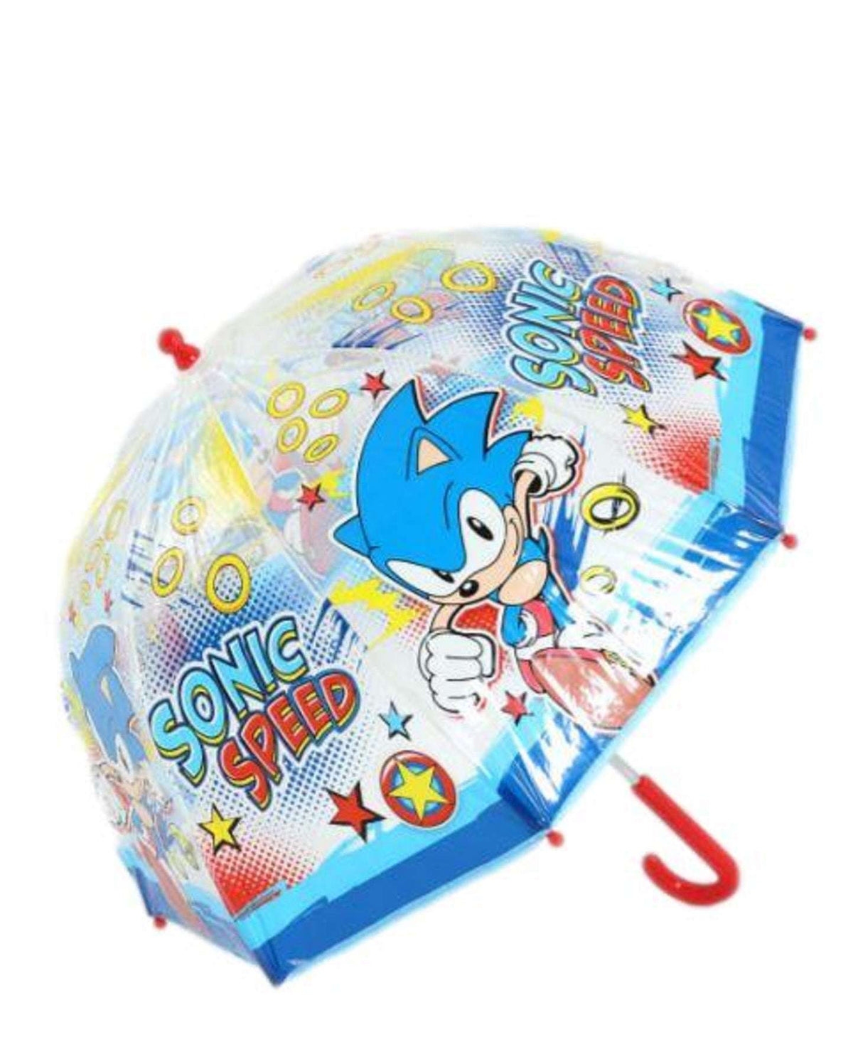 Sonic  Clear Transparent Stick Safe Manual Open/Close 8 Fiberglass Rib 21" Umbrella.