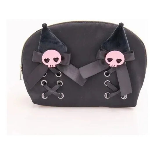Sanrio Kuromi Scull Cosmetic Pouch .Limited Edition .