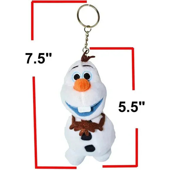 Disney Movie Frozen Olaf Soft Plush 5" Tall Keychain.