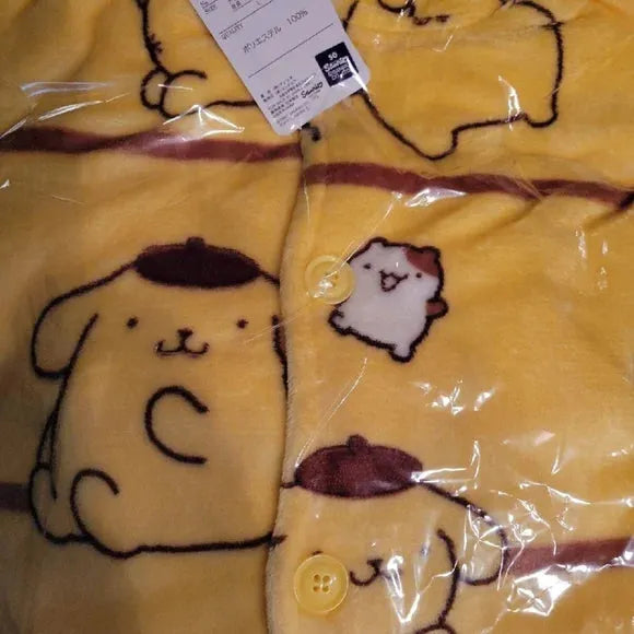 Sanrio Exclusive Loungewear Ultra Soft Plush Marshmallow Fleece Pompompurin