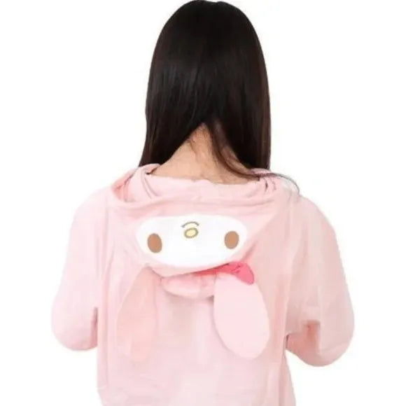 My Melody Sanrio Narikiri T-Shirt Short Sleeve With HoodieSize Approx M