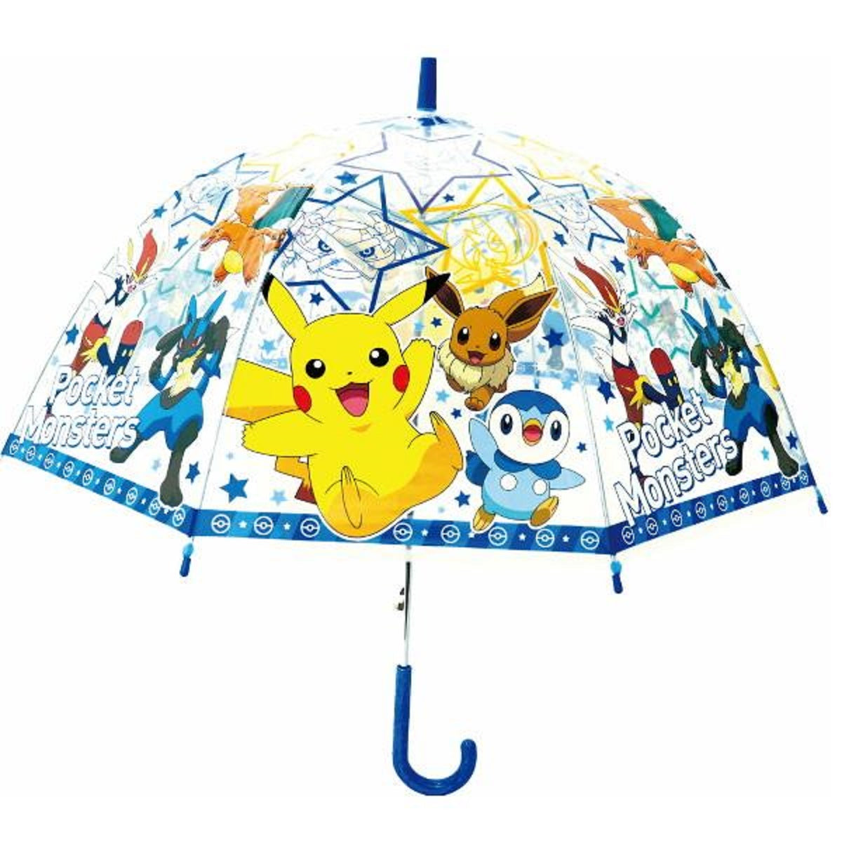 Pokemon Unisex Vinyl Jump Start Stick Umbrella. Dome Type Deep Tension Stylish and Cute. Christmas,New Year,Birthday Party, Best Gift.