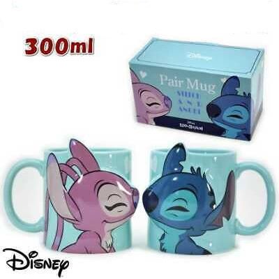 Disney 3D Pair Gift Mug Cups Stitch & Angel