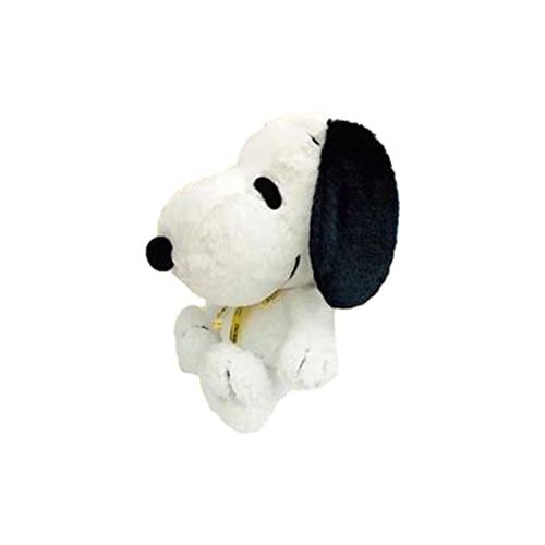 Snoopy Soft Plush w/Ribbon . 13.7inch Tall, White, Medium