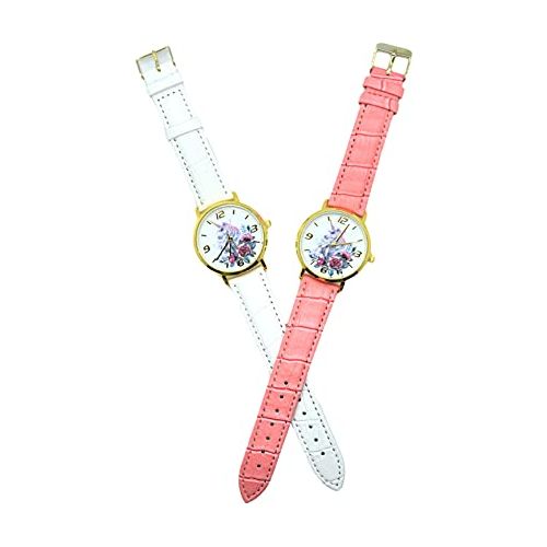 Girls Women's Fashion Unicorn Lucky Gift Watch, 6.5mm Ultra-Thin Big Face Business Casual Ladies Watch, Analog Quartz Female Dress Modern Watch. Pink.