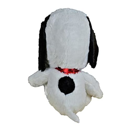 Snoopy Soft Plush w/Ribbon . 13.7inch Tall, White, Medium