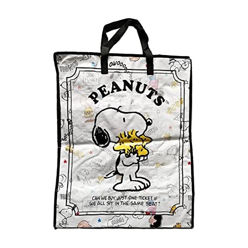 Snoopy Extra Large Jumbo 25.5" Storage/Travel/Shopping/Moving/ Laundry/Space Saving Bag.Convenient With a Zipper & Carrying Handles. limited Edition.