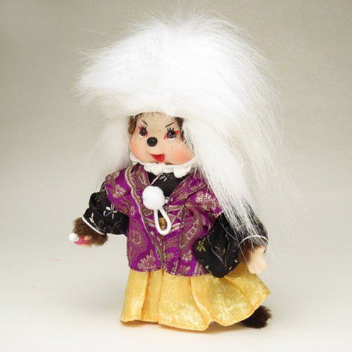 Sekiguchi Authentic Limited Edition Monchhichi Kabuki Doll 8" (20 cm) .